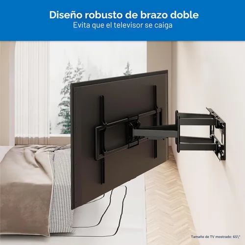 Vista 4 de Mount-It! Soporte de pared para TV de movimiento completo XXL resistente para televisores extra grandes, VESA máximo de 900 x 600, soporta hasta 264