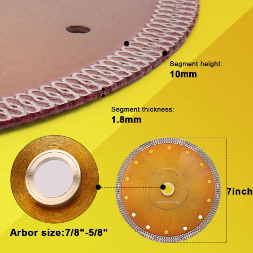 Vista 4 de Corte de hoja de diamante de porcelana de hoja de sierra de azulejo de 7 pulgadas para baldosas de cerámica de mármol