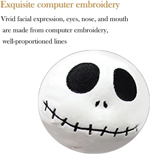 Vista 3 de Nightmare Before Christmas Jack Skellington - Muñeca de peluche de calabaza King (muñeca Jack de 20 pulgadas)