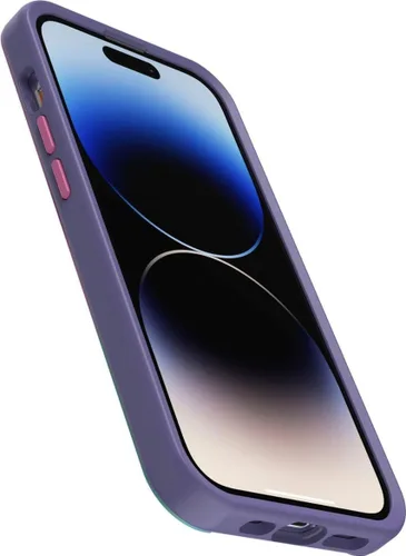 Vista 4 de OtterBox Symmetry Series Series+ Funda antimicrobiana con gráficos y MagSafe para iPhone 14 Pro (SÓLO) - Euforia (Tie Dye)