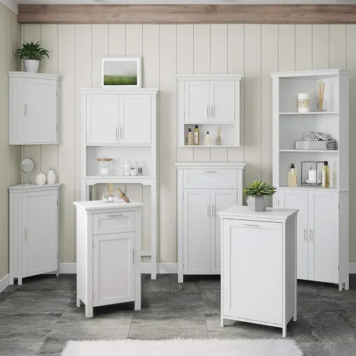 Vista 10 de RiverRidge 06-037 Somerset Single Door Floor Storage Cabinet, White