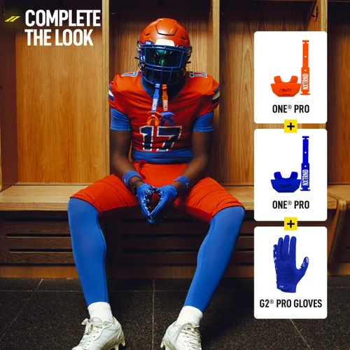 Vista 79 de Nxtrnd One Protector Bucal de Fútbol Americano, Correa Incluida, Se Adapta a Adultos y Jóvenes (Negro)