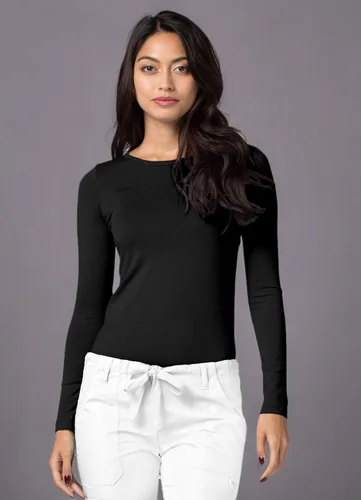 Vista 10 de Adar Underscrubs - Camiseta de manga larga para mujer, paquete de 3 unidades Aguamarina (Aquamarine)