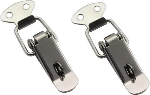 Tegg Paquete de 2 cierres con resorte de acero inoxidable para seguridad de seguridad, ajuste de pico de pato, cerrojo de bloqueo de tensión para