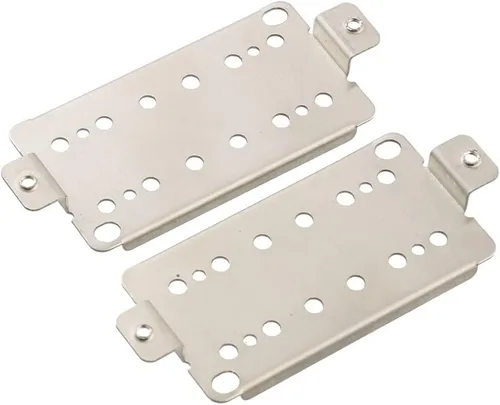 Vista 2 de 2 piezas niquelado Humbucker guitarra Pickup marco base 50/2.047 in patas cortas