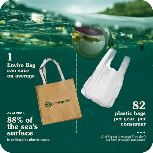 Vista 9 de Reusable Grocery Bag – Large Sustainable Washable Paper Tote with Reinforced Seams. Foldable and Durable.