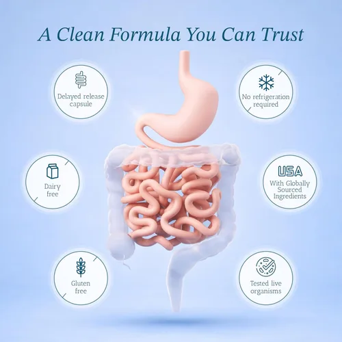 Vista 7 de Vitamin Bounty Pro-50 Probióticos 50 mil millones de UFC para mujeres y hombres – Probiótico de 13 múltiples cepas + prebiótico – Suplementos