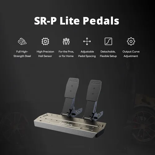 Vista 7 de MOZA R3 Racing Simulator 4PCS Wheel & Pedals bundle for PC: R3 Direct Drive Base, ES Lite Steering Wheel, SR-P Lite Pedals and Table Clamp, Black