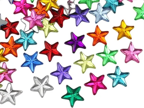 Vista 2 de Allstarco Gemas de plástico acrílico con parte trasera plana de 0.591 in para joyas, manualidades, disfraces, invitaciones, cosplay, 100