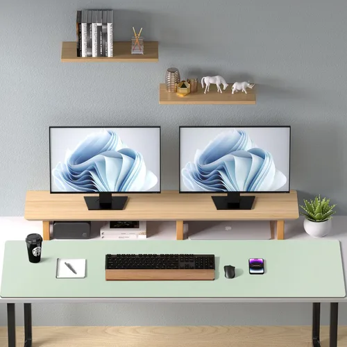 Vista 43 de Aothia Protector de escritorio de cuero, alfombrilla para mouse, alfombrilla de escritorio de oficina, 31.5 x 15.7 pulgadas, secante de escritorio