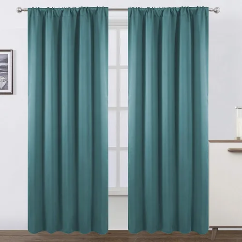 Vista 95 de LEMOMO Cortinas opacas grises, 52 x 84 pulgadas, juego de 2 paneles de cortinas opacas con aislamiento térmico para oscurecer la habitación