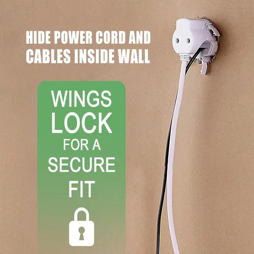 Vista 3 de Kit de gestión de cables en la pared - Oculta los cables de TV al montar un televisor - Incluye administración de cables de alimentación y bajo