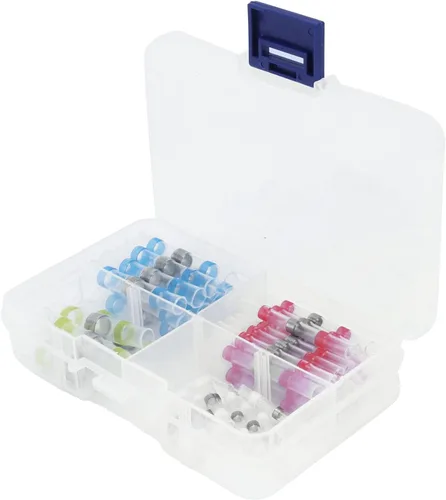 Vista 9 de Electrical Wire Crimp Terminals, Simple Transparent Shell, Heat Shrink End Connectors for Solder Ring Terminals(100pcs Boxed)