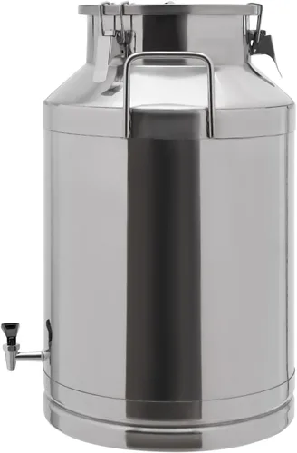 Vista 22 de Cubo de leche de acero inoxidable de 5 litros y 1.32 galones, cubo de vino con tapa sellada, resistente (5 l, sin grifo)
