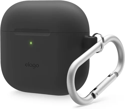 Vista 12 de elago Funda compatible con AirPods 4 – Funda de silicona premium con mosquetón, soporta carga inalámbrica, resistente a golpes, protección completa