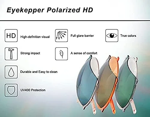 Vista 5 de Eyekepper Gafas de sol deportivas bifocales polarizadas, Marco café templado, lente café.
