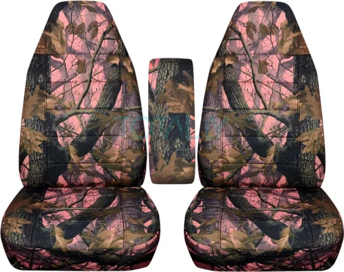 Vista 8 de Totally Covers Compatible con Ford Ranger/Mazda Serie B 2004-2012, fundas de asiento de cubo de camión de camuflaje con funda para reposabrazos beige