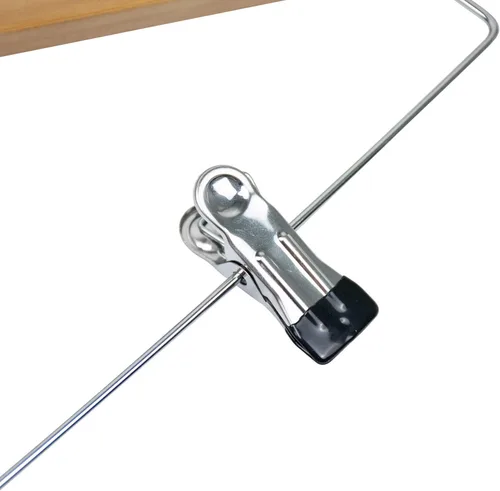 Vista 3 de Tosnail 10 ganchos de madera con clips de acero y ganchos, para faldas