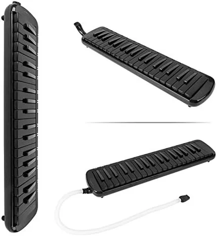 Vista 2 de Melodica Cuerpo ABS de 37 teclas con placa de latón y bolsa de EVA Negro