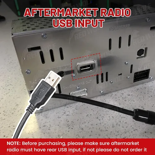 Vista 5 de RED WOLF Cable estéreo de fábrica para coche, puerto USB, arnés de cableado de retención para Nissan 2015-2022 Frontier Titan Sentra Retain OE