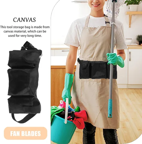 Vista 5 de Zerodeko Cinturón de herramientas para mujer, bolsa de herramientas de jardinería para mujer, bolsa de herramientas de cintura ajustable, delantal