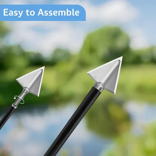 Vista 4 de Cabezas anchas de tiro con arco de acero inoxidable de grano 100125 para ballesta recurvo arco y arco compuesto