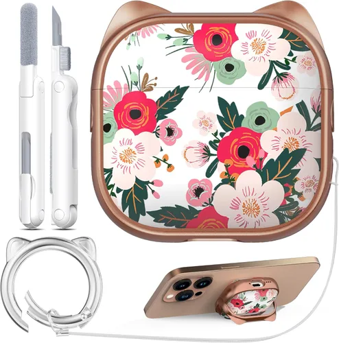 Vista 41 de RFUNGUANGO AirPods Pro - Funda transparente de TPU suave con kit de limpieza y llavero, compatible con Magsafe, funda protectora compatible