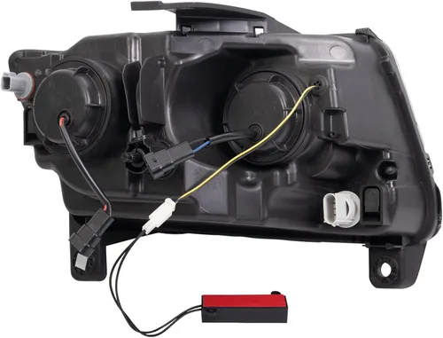 Vista 28 de TRQ Juego de Conjunto de Ensamble de Faros de 2 Piezas de Desempeño Halógeno con Marco Cromado Conductor y Lado del Pasajero Compatible con Mercedes