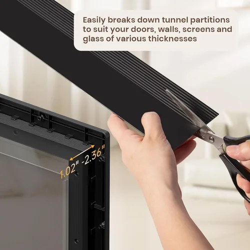 Vista 5 de Puerta de perro XL para puerta, nunca se oxida puerta de plástico extra grande para puertas interiores y exteriores, puerta grande para mascotas