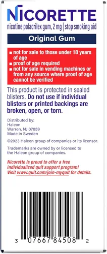 Vista 12 de Nicorette Quit Smoking Gum, 110 unidades (paquete de 1)