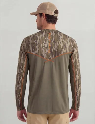 Vista 3 de HUK Camisa de manga larga Icon X para hombre, camisa de pesca de alto rendimiento Azul celeste