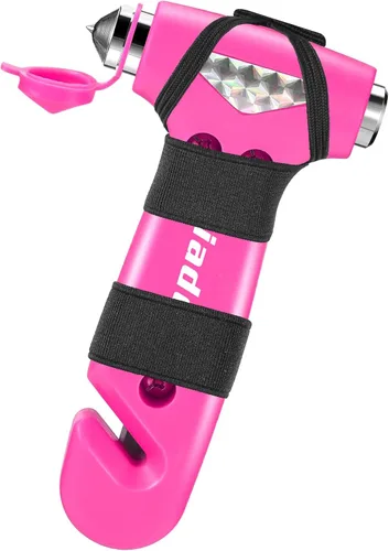 Vista 12 de Rompeventanas, herramienta de escape de emergencia 3 en 1 con rompeventanas de coche y cortador de cinturón de seguridad, martillo de seguridad