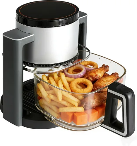 Vista 10 de HealSmart Horno freidora de aire 10 en 1, horno de convección de 12.6 cuartos de galón con ventana visible, asador y parrilla, freidora de aire