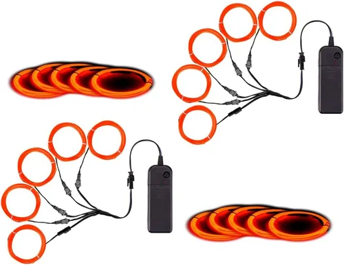 Vista 29 de MaxLax Cable EL, luces de neón portátiles, cable EL 5 en 3.3 ft, alambre electroluminiscente para decoración de Halloween, fiesta de Navidad