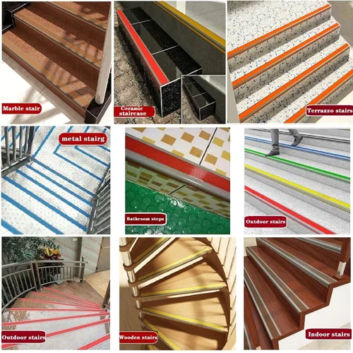 Vista 12 de LeongLzt Protector de Borde de Escalera en Forma de L de Vinilo Ribeteado de Escalera Autoadhesivo de Goma Moldura de Nariz de Escalera, Banda