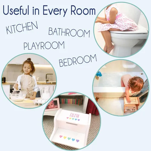 Vista 4 de My Bambino Taburete personalizado Sealife para niños, animales marinos náuticos, cuarto de baño