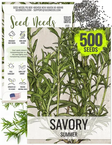 Seed Needs Semillas saladas de verano para plantar hierbas, semillas de hierbas anuales sin OMG y sin tratar para plantar un jardín de cocina
