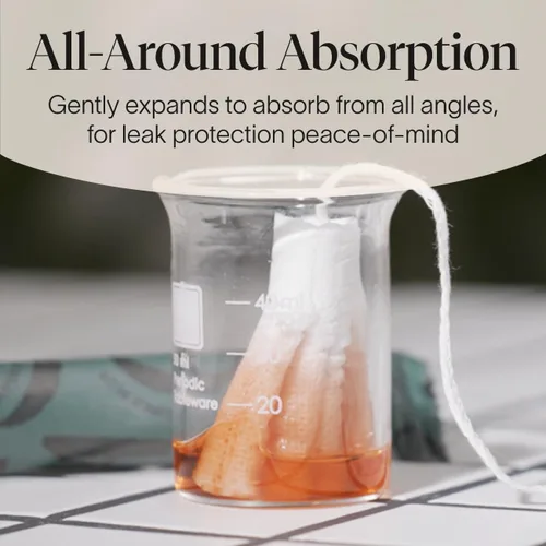 Vista 4 de Cora Tampones aplicadores orgánicos, absorción ligera, 100% algodón orgánico, sin perfume, aplicador compacto sin BPA, protección contra fugas