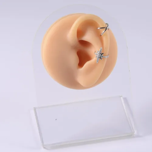 Vista 6 de Conjunto de exhibiciones de piezas de cuerpo de modelo flexible de silicona suave para acupuntura, conjunto de simulación de modelo humano