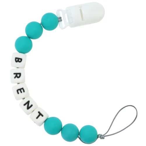 Vista 6 de Clip personalizable para cochecito con nombre, clip personalizado para cochecito con nombre (azul bebé)