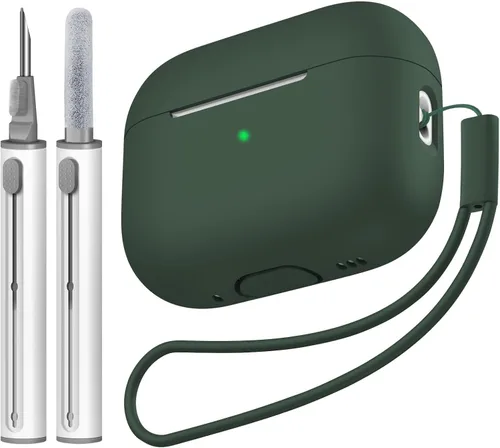 Vista 38 de Compatible con Airpods Pro 2 Case, Funda Protectora de Piel de Silicona Suave con Kit de Limpieza y Cordón Compatible para AirPod Pro de 2ª