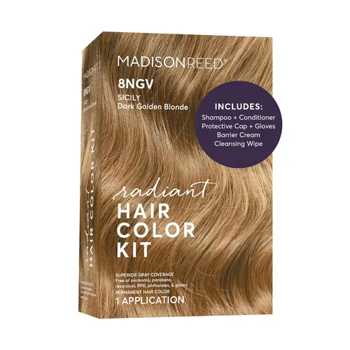 Vista 68 de Madison Reed - Kit de tinte radiante para el cabello, tinte permanente para el cabello, 100 % cobertura de canas, sin amoníaco, castaño Sondrio