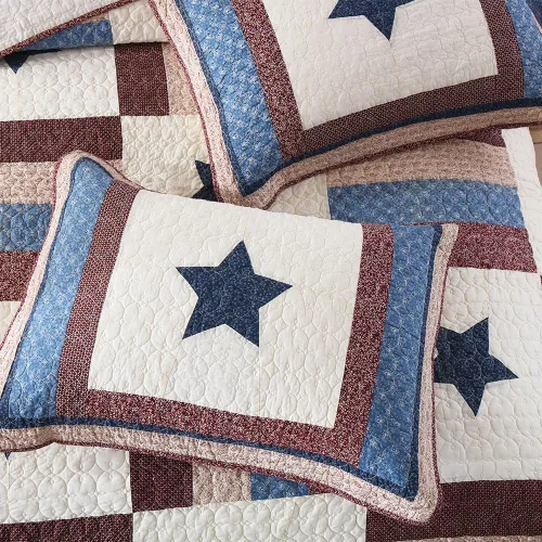 Vista 5 de VISIMISI Juegos de Edredón de Ropa de Cama de Algodón de 3 Piezas Juegos de Cubrecama Reversibles para Todas las Estaciones Niños Colcha de Retazos