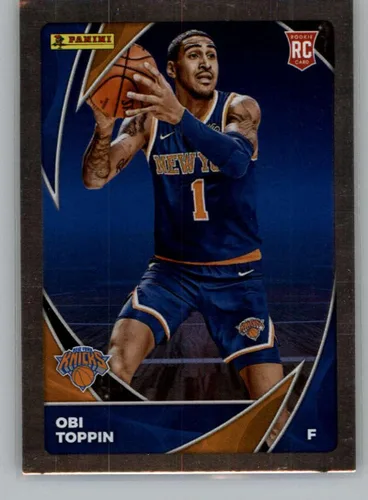 2020-21 Panini Cards Silver (From Sticker Packs) #88 Obi Toppin RC Rookie Card New York Knicks Official NBA Basketball Trading Card in Raw (EX-MT or