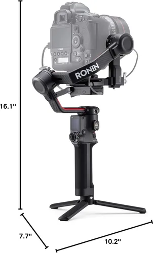Vista 8 de DJI RS 2 Combo - Estabilizador cardán de 3 ejes para cámaras DSLR y sin espejo, Nikon, Sony, Panasonic, Canon, Fuji, carga útil probada de 10