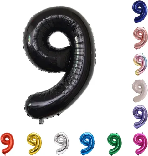 Vista 163 de YPSelected Globo de aluminio grande de 32 pulgadas con número de helio, cumpleaños, boda, fiesta, 0-9 (azul bebé, 0)