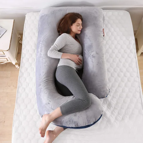 Vista 8 de Aidiu Almohadas en forma de U para dormir, almohadas de embarazo en forma de U, almohada de maternidad, almohada de maternidad de cuerpo completo