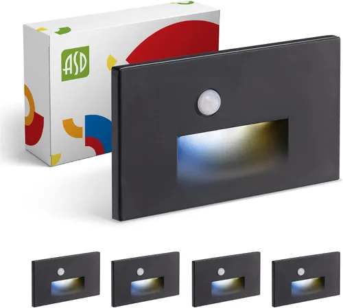 Vista 10 de ASD Lámpara LED empotrable, iluminación de peldaños para escaleras para exteriores e interiores, 3CCT, regulable, impermeable, con certificación
