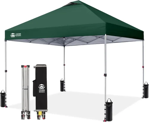 Vista 25 de CROWN SHADES - Toldo plegable instantáneo con bolsa de transporte para exteriores, 10 x 10 pies
