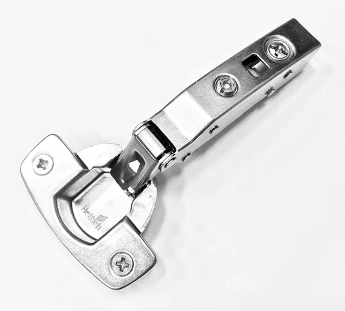 Vista 4 de Hettich Euro 110 Bisagra de superposición completa de cierre suave y placa de marco de cara de leva de 0.177 in (bisagra con placa de 0.177 in)